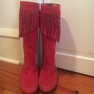 Botticelli red suede boots